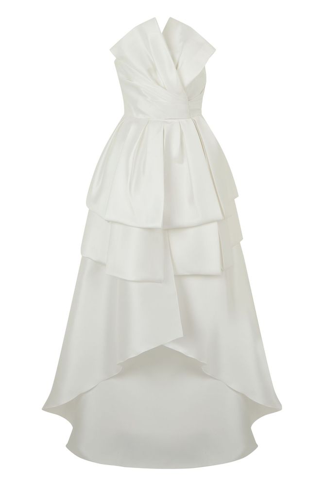 ALBERTA FERRETTI 티어드 비대칭 드레스