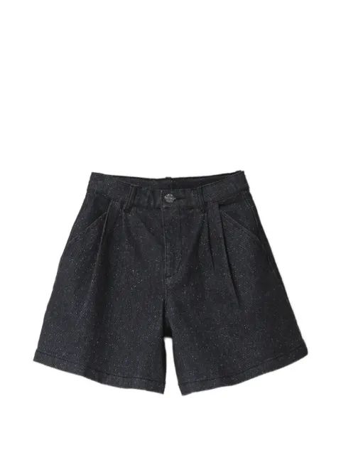 Dkny Kids 플리츠 글리터 효과 데님 쇼츠
