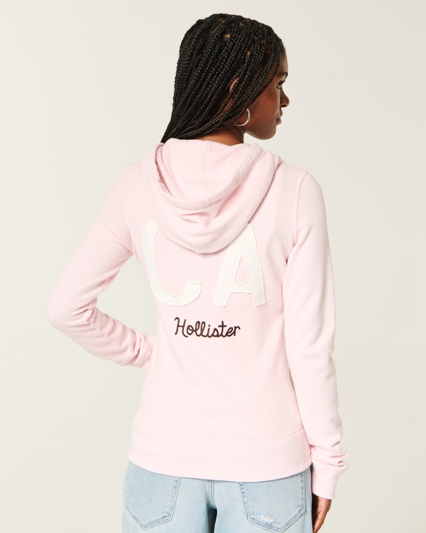 Hollister 필 굿 로고 그래픽 집업 후드