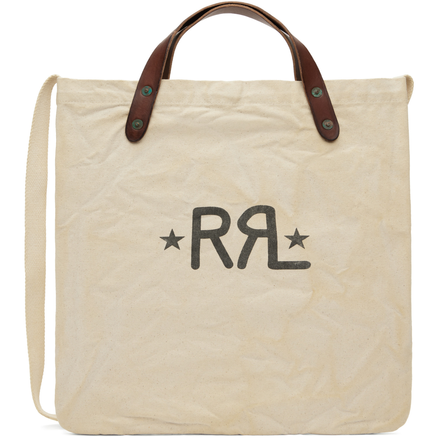 RRL 오프 화이트 랜치 로고 마켓 토트