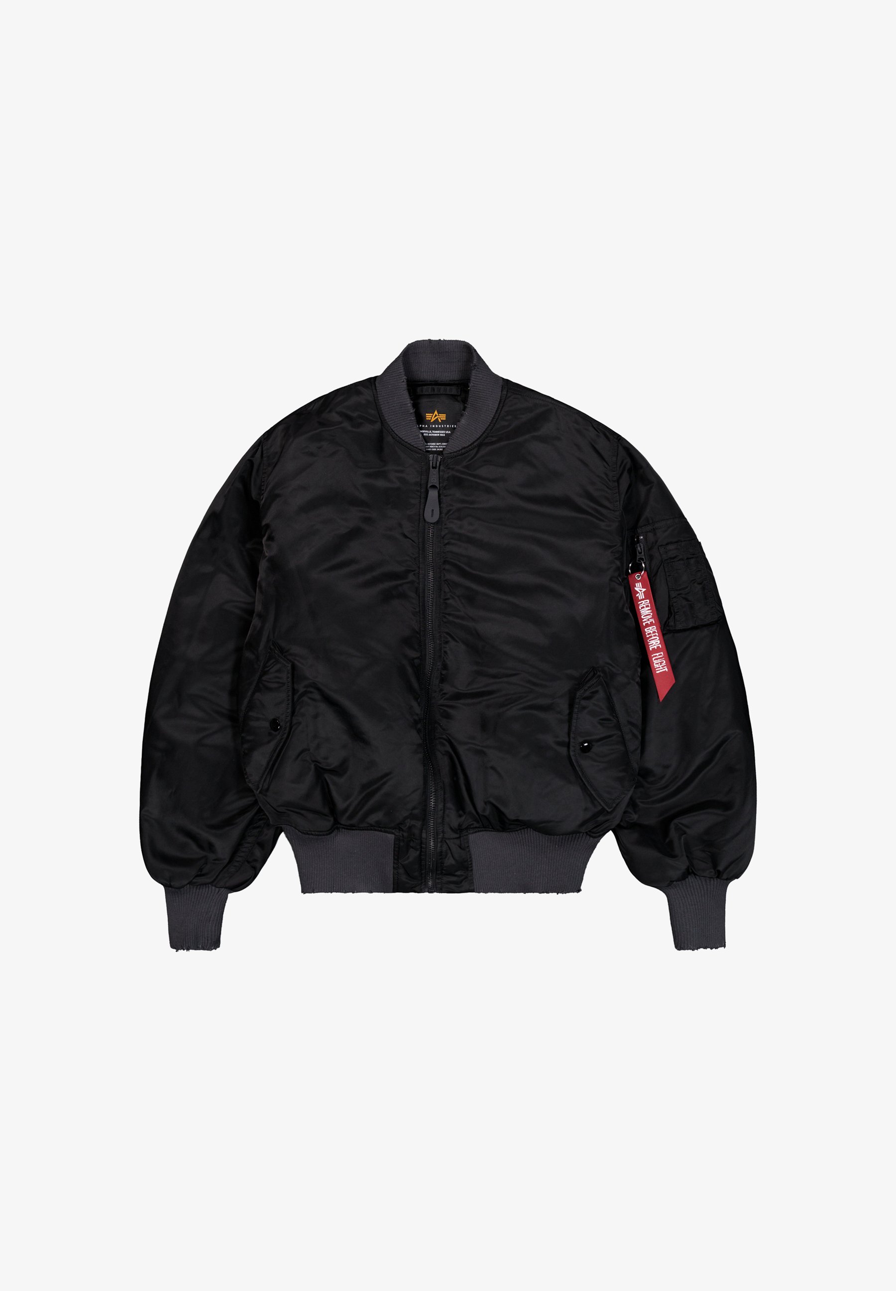 Alpha Industries 디스트레스드 봄버 자켓