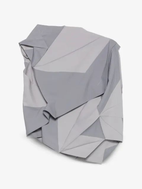 132 5. ISSEY MIYAKE 오리가미 주름 기하학 프린트 탑