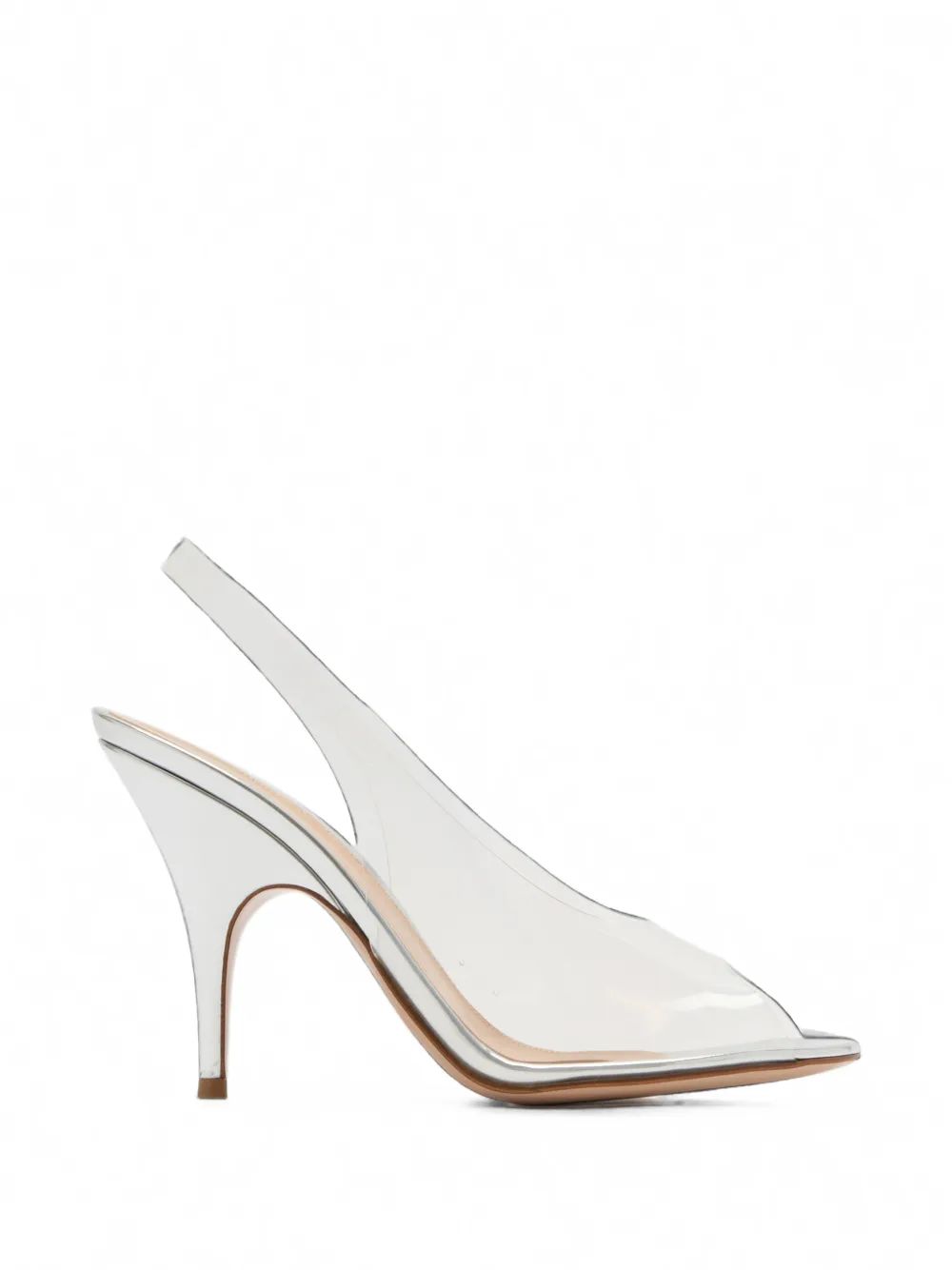 GIANVITO ROSSI 아멜리 투명 슬링백 펌프스