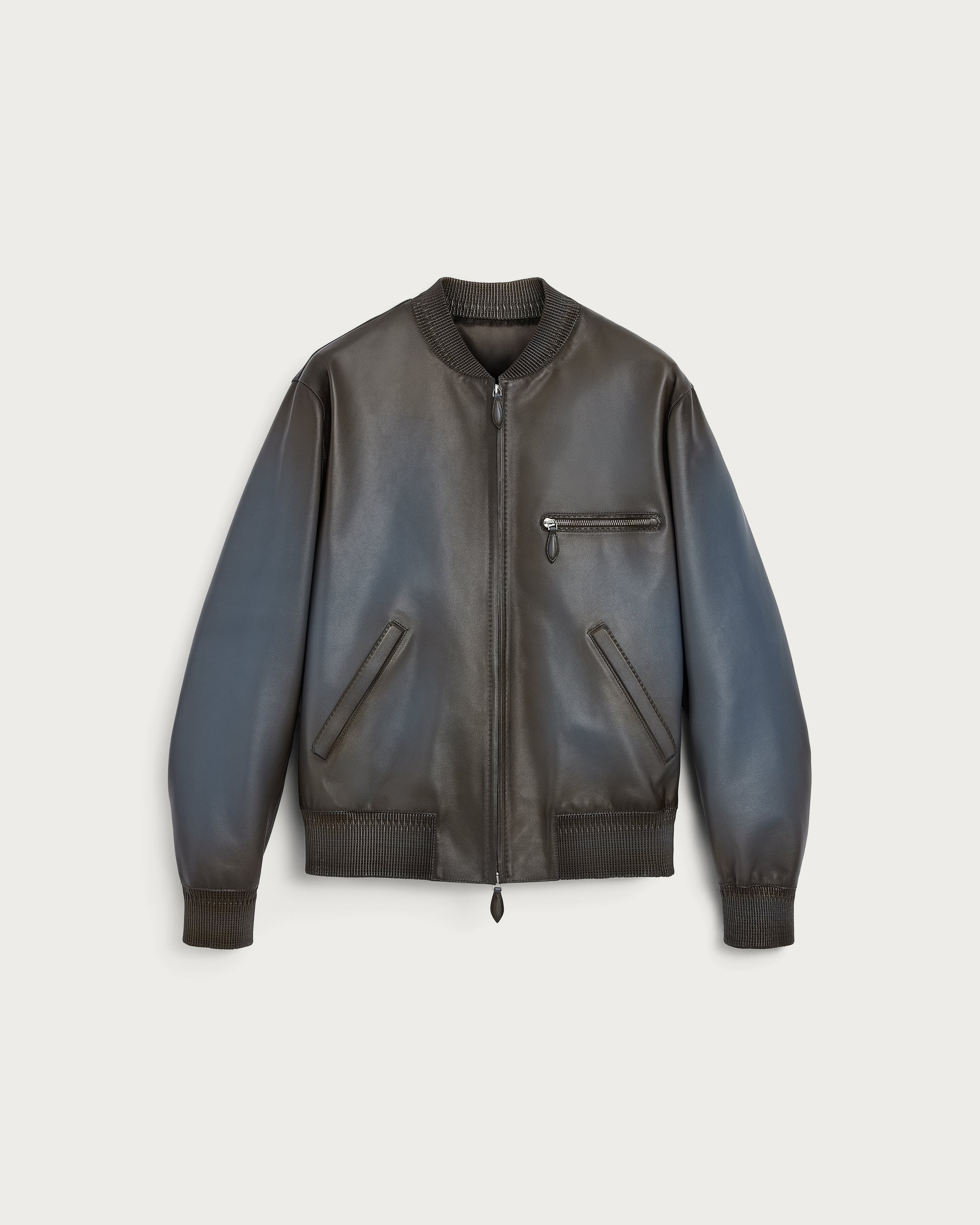 BERLUTI 레더 파티나 원 자켓