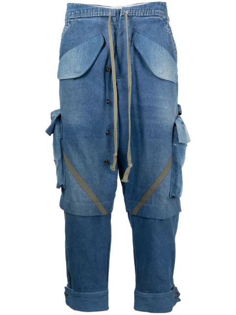 GREG LAUREN 패널드 워시드 진
