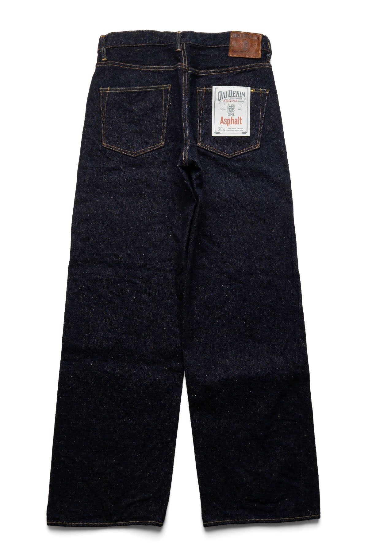 ONI DENIM 222 아스팔트 20oz 아스팔트 데님 슈퍼 와이드 스트레이트