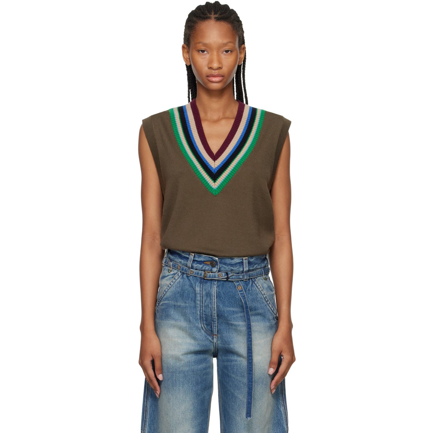 DRIES VAN NOTEN 브이넥 울 베스트