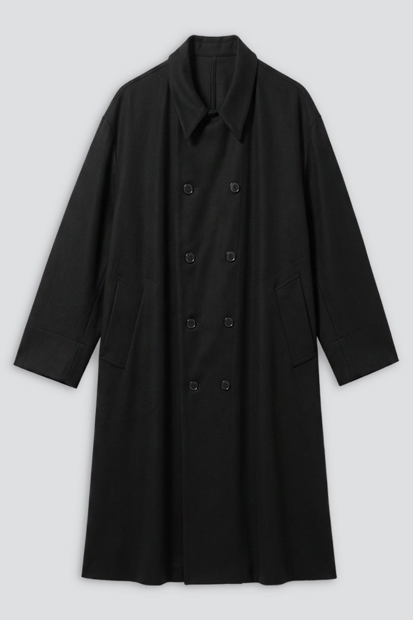 Gabriela Coll Garments No.230 로로피아나 헤비 울 더블 브레스티드 코트