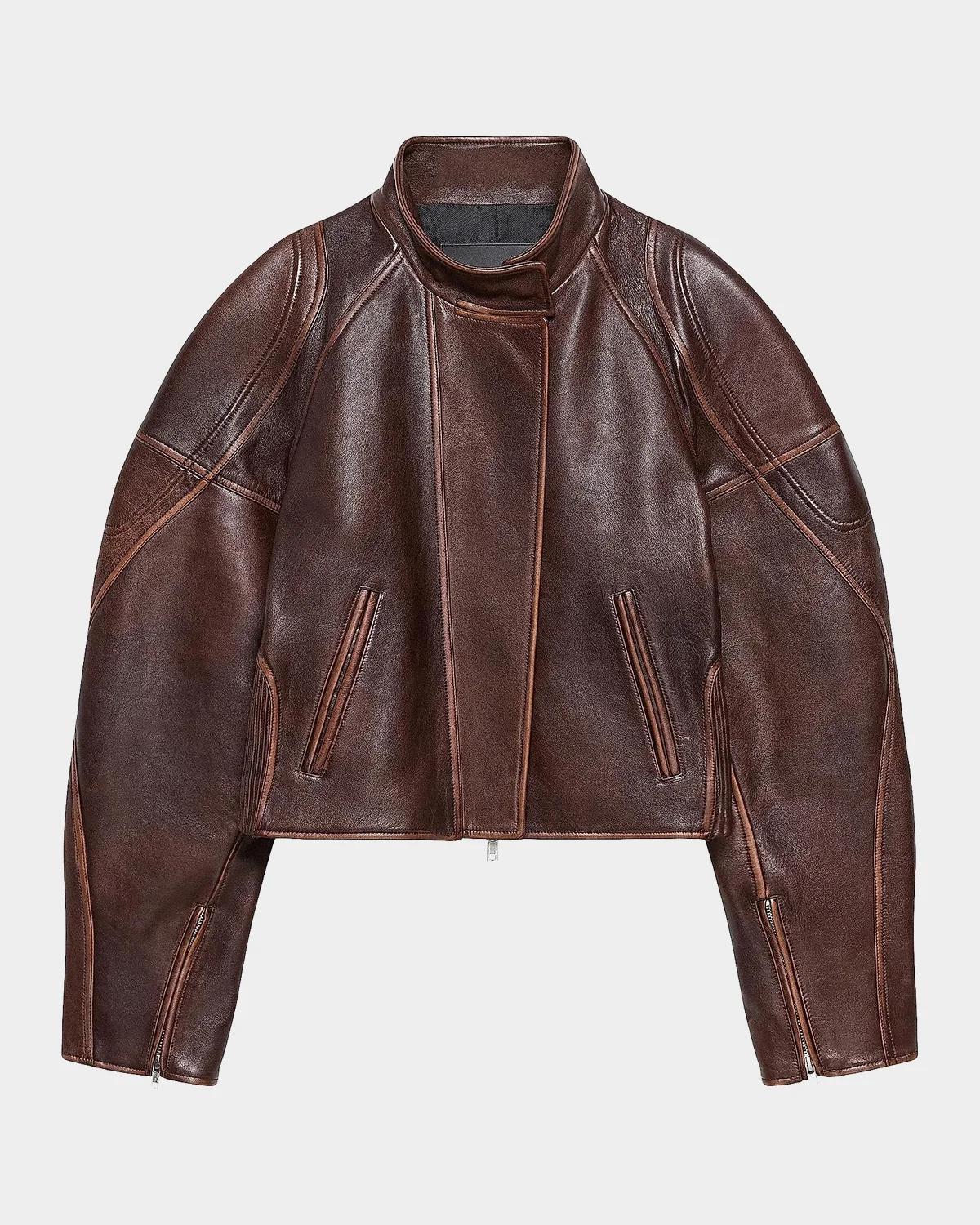 HELMUT LANG 가죽 새들 자켓