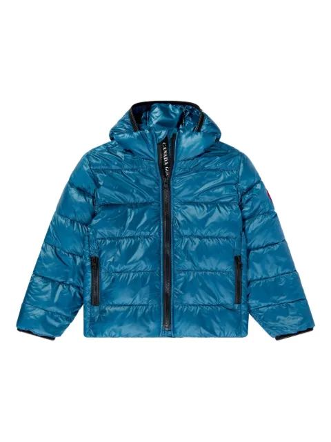 Canada Goose Kids 크로프턴 후드 스트라이프 자켓