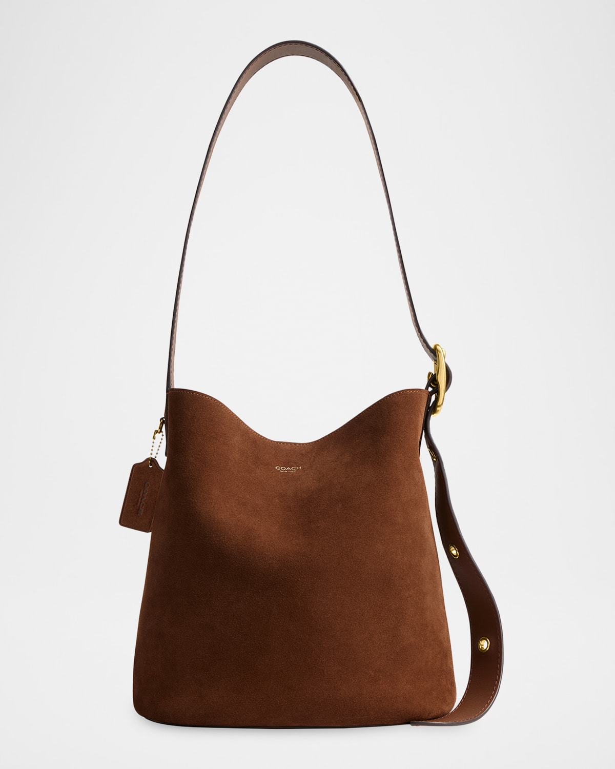 COACH 블리커 스웨이드 버킷 백