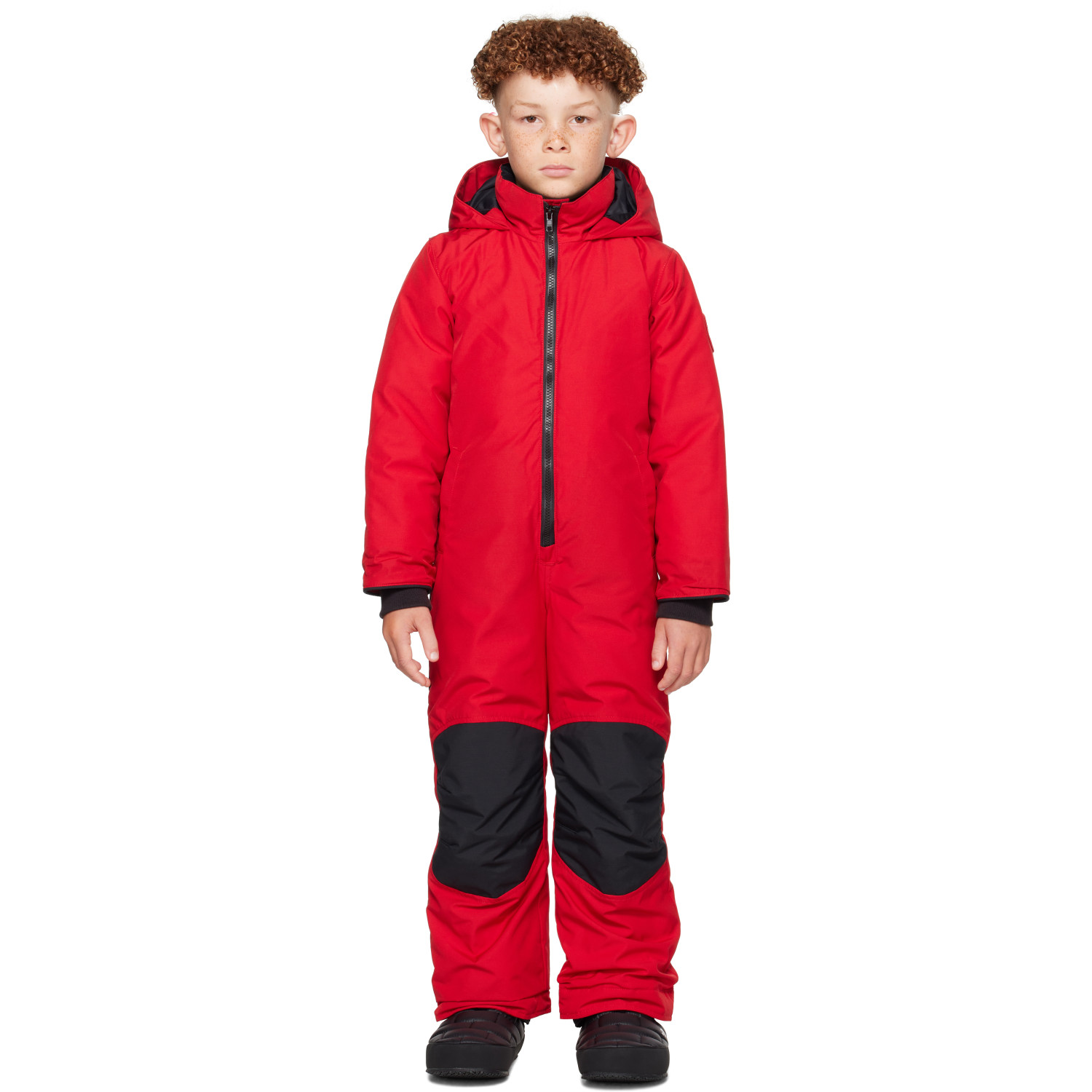 Canada Goose Kids 리틀 키즈 레드 그리즐리 스노우수트