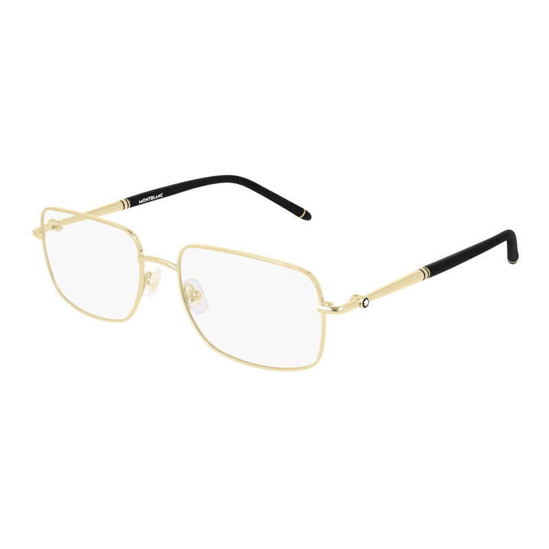 MONTBLANC 안경 스퀘어 풀 림 실버 프레임 클리어 데모 렌즈 MB0072O002