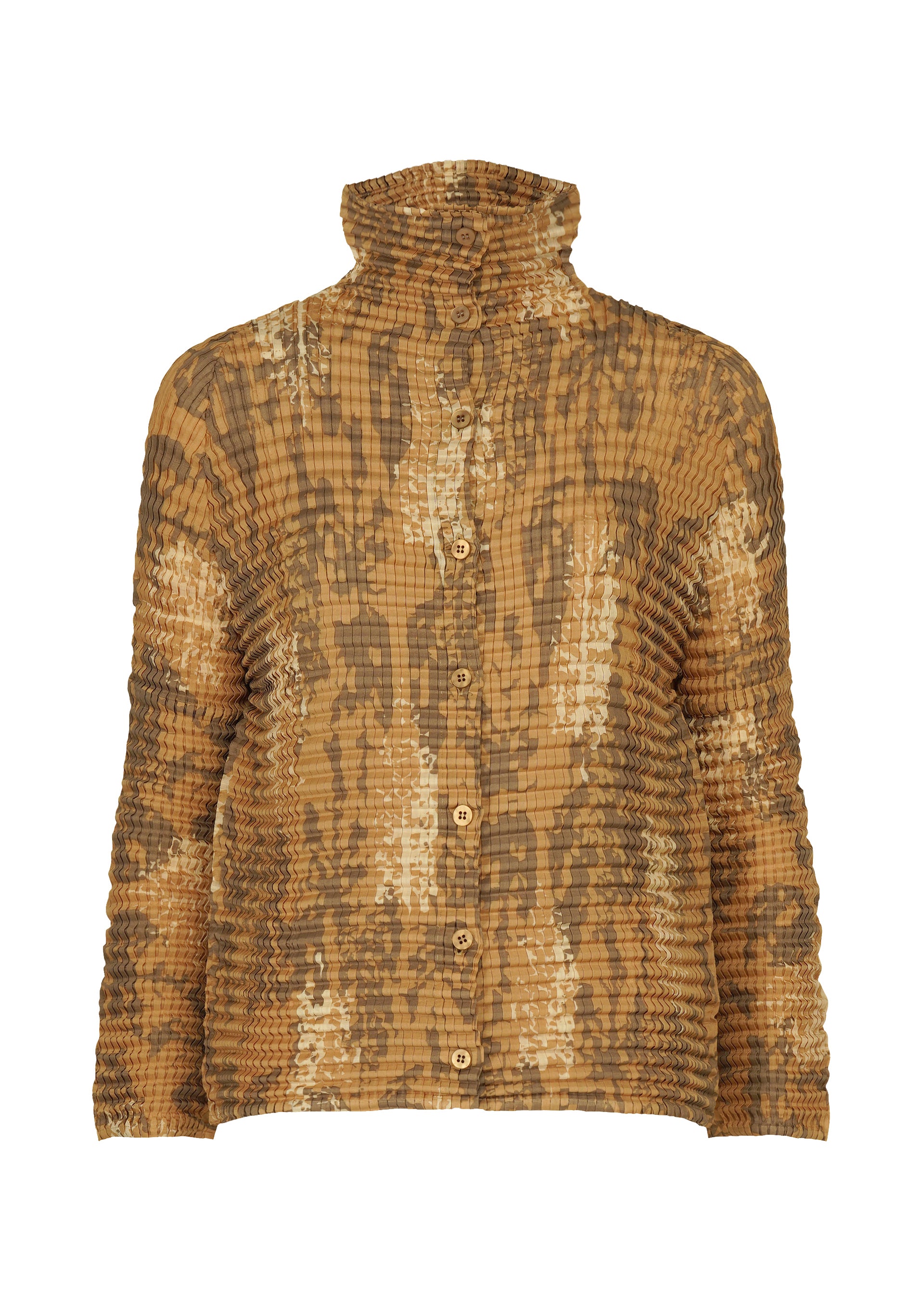 me ISSEY MIYAKE 리프 플리츠 셔츠