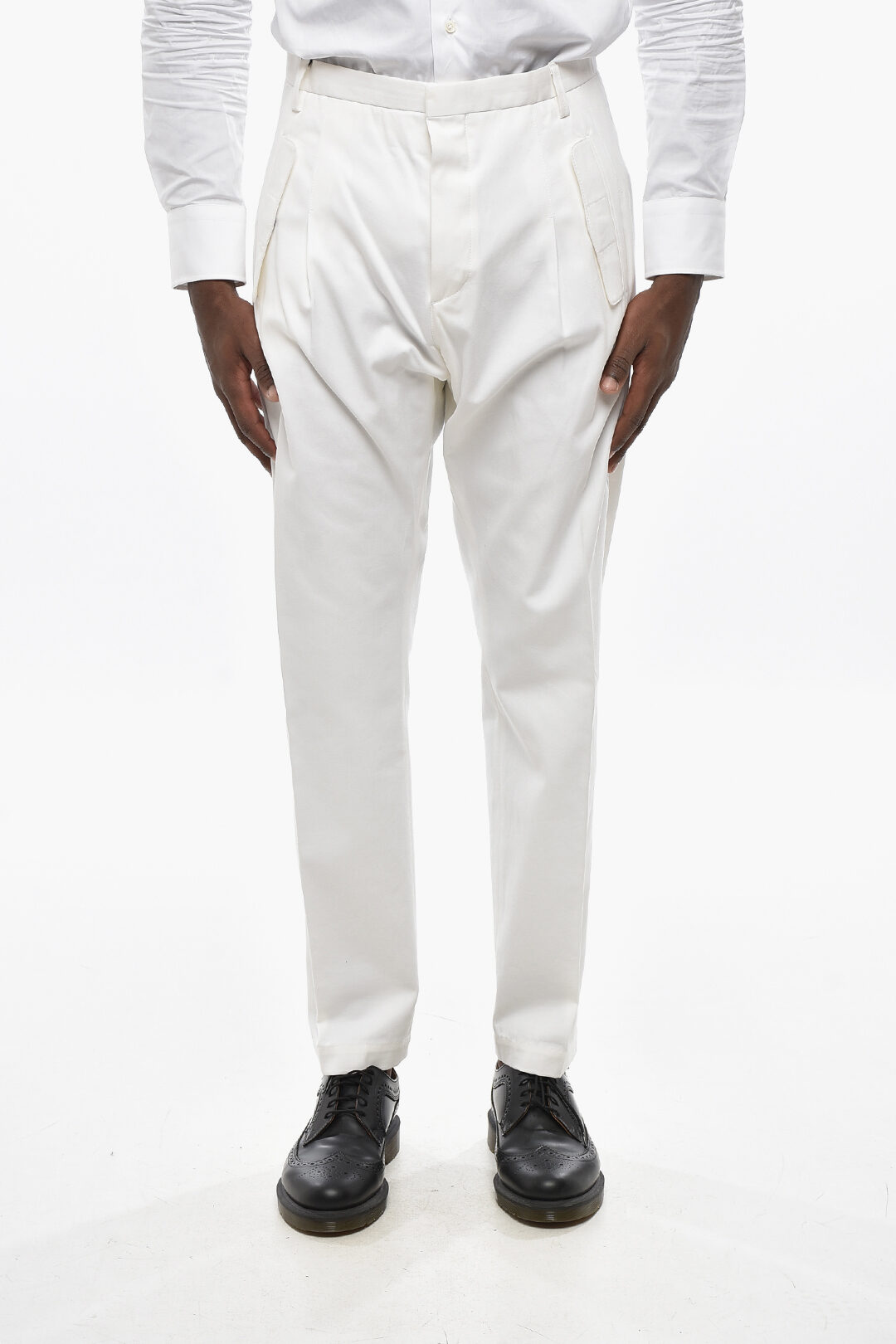 Corneliani 트렌드 코튼 치노 팬츠