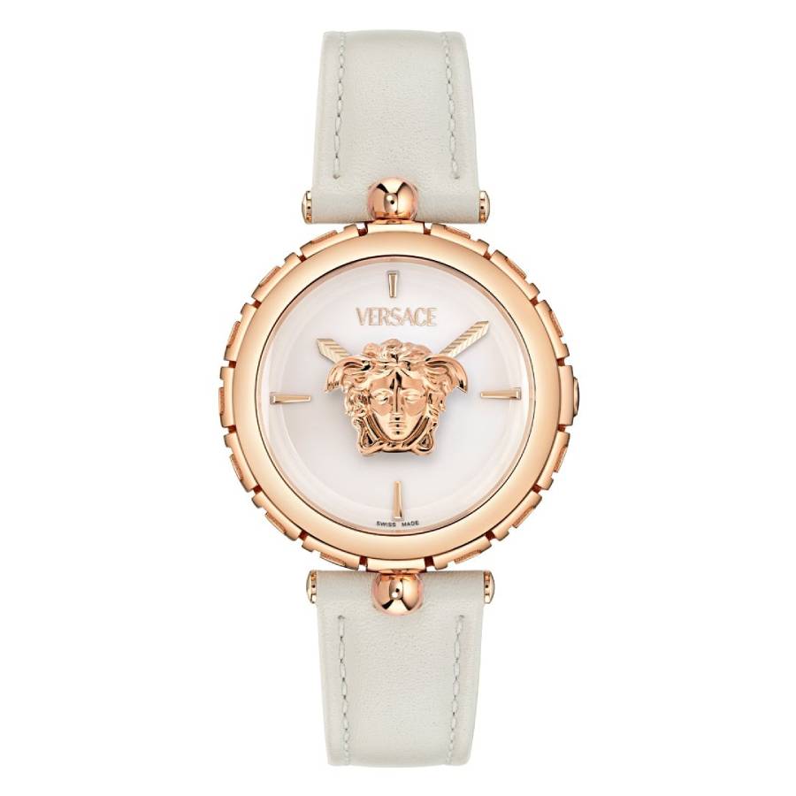 VERSACE 메두사 보석 쿼츠 화이트 다이얼 여성 시계 VE0B00225
