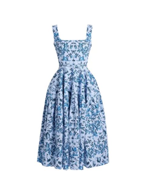 ERDEM 프린트 슬리브리스 드레스