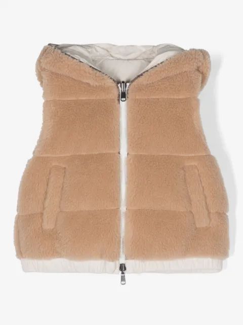 Brunello Cucinelli Kids 후드 집업 패딩 조끼