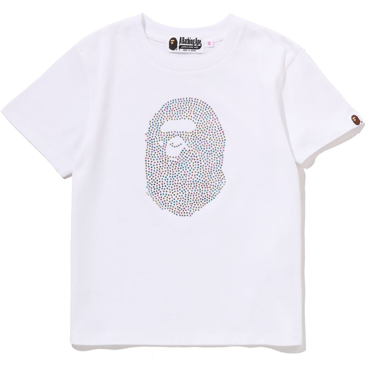 Bape 에이프 헤드 크리스탈 스톤 미니 티 여성 의류