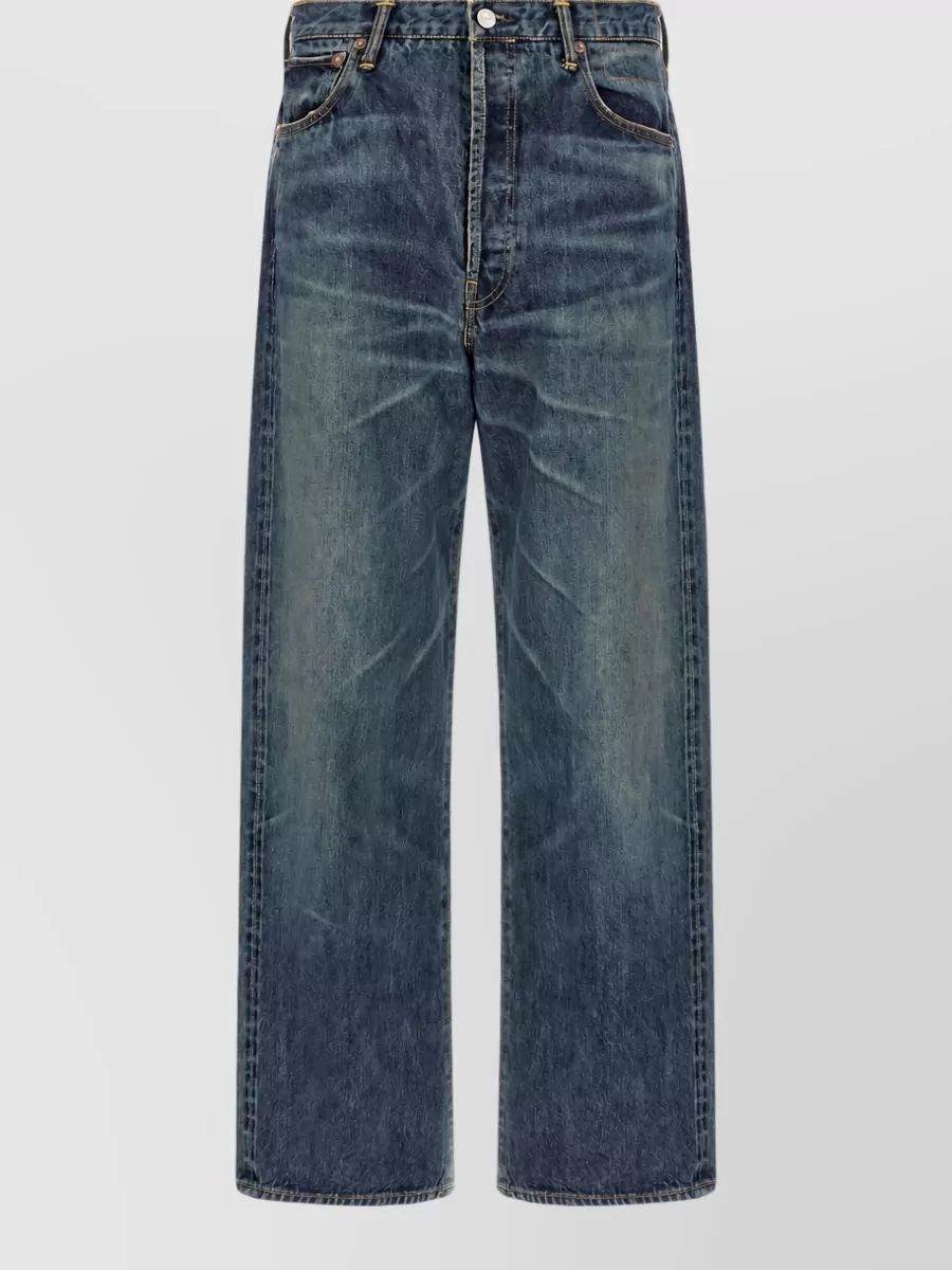 Visvim 데님 하이라이즈 와이드 레그 진