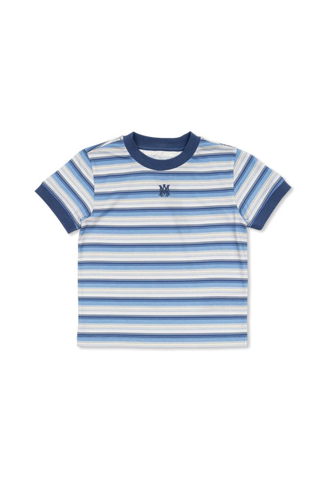 AMIRI KIDS 스트라이프 로고 티셔츠