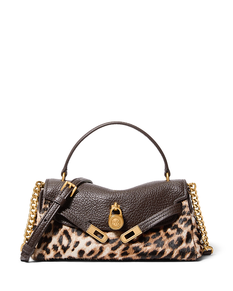 Michael Kors 해밀턴 모던 엑스트라 스몰 플랩 송아지 가죽 크로스바디