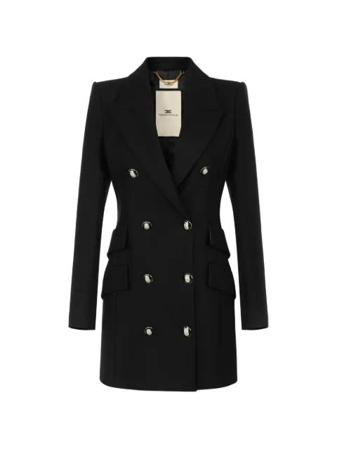ELISABETTA FRANCHI 더블 레이어 크레이프 원단 코트