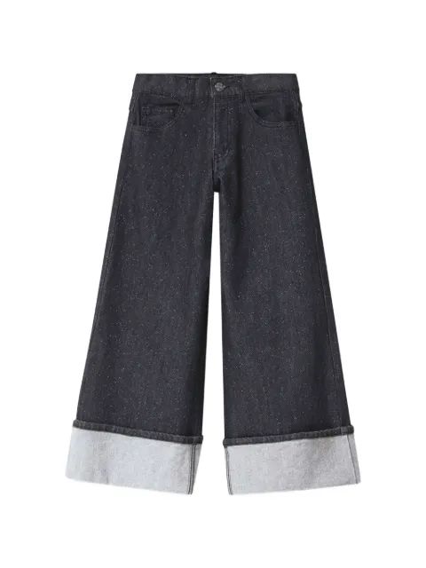 Dkny Kids 글리터 효과 와이드 레그 진
