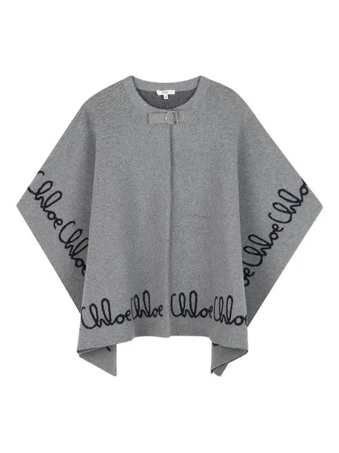 Chloe Kids 로고 자수 판초