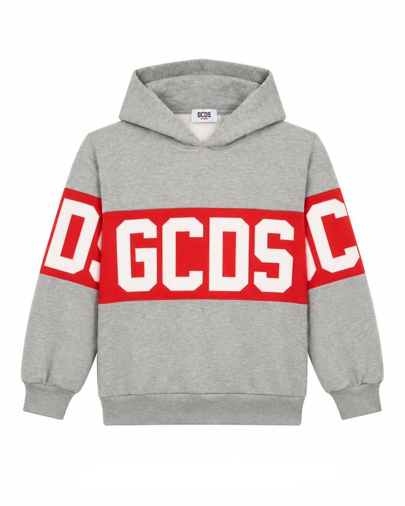 Gcds Kids 로고 프린트 긴팔 후드