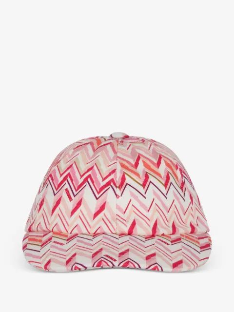 MISSONI KIDS 지그재그 패턴 베이스볼 캡 모자