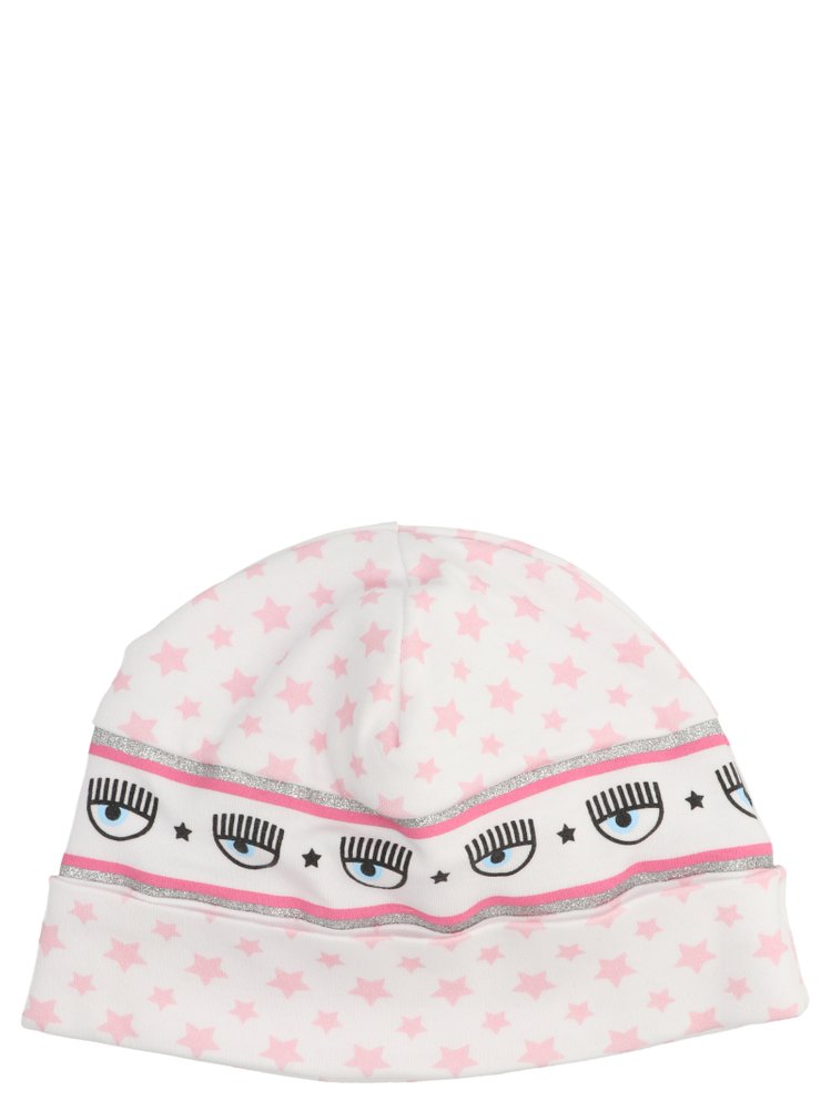 Chiara Ferragni Kids 로고 프린트 비니
