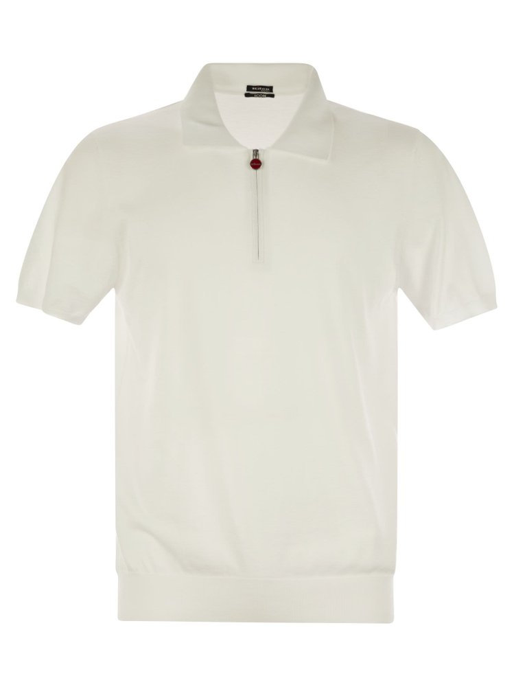 KITON 반팔 하프집 폴로 셔츠