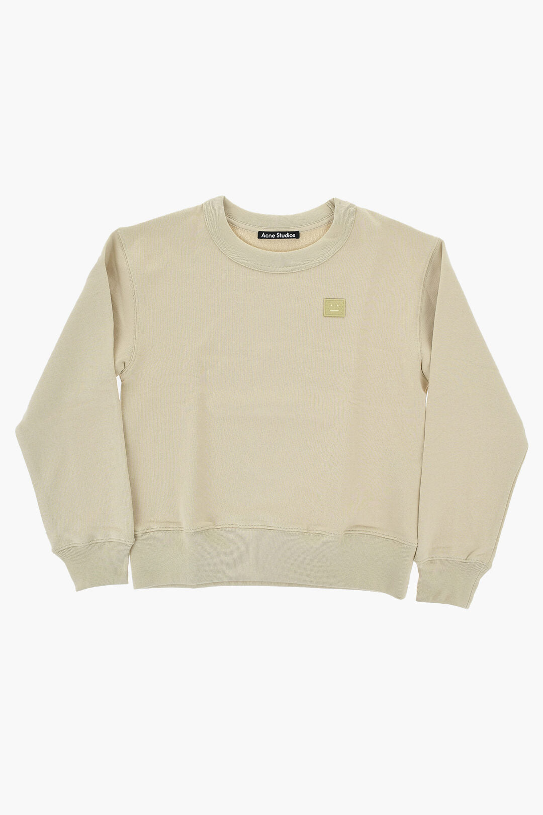 Acne Studios Kids 솔리드 컬러 면 크루넥 스웨트셔츠