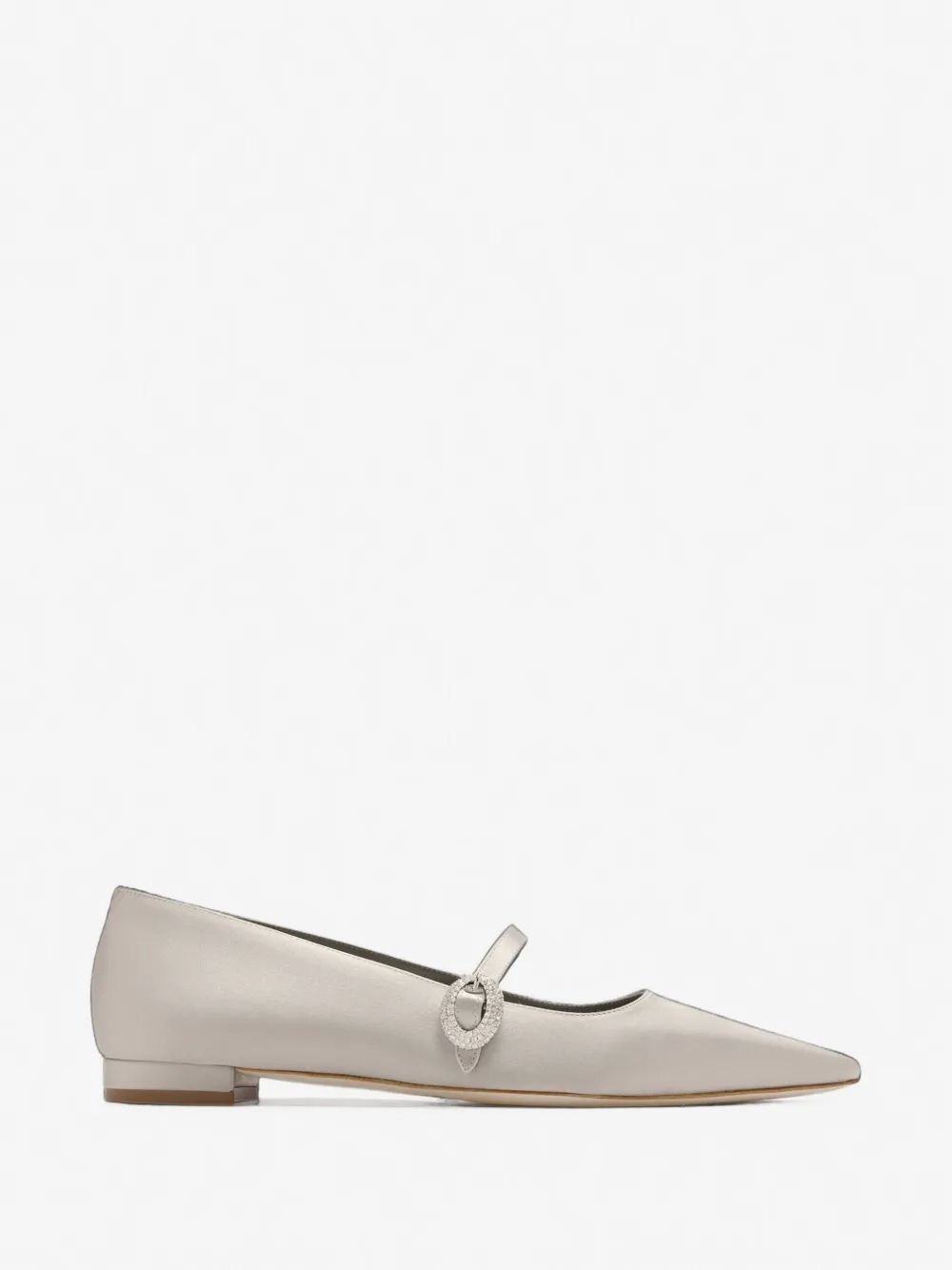 Manolo Blahnik 아울루스플라 크리스탈 버클 발레 플랫