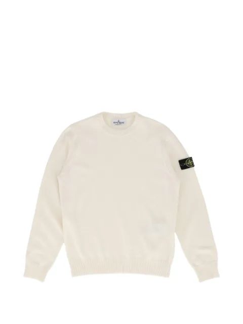 Stone Island Junior 5100002 로고 패치 니트 스웨터