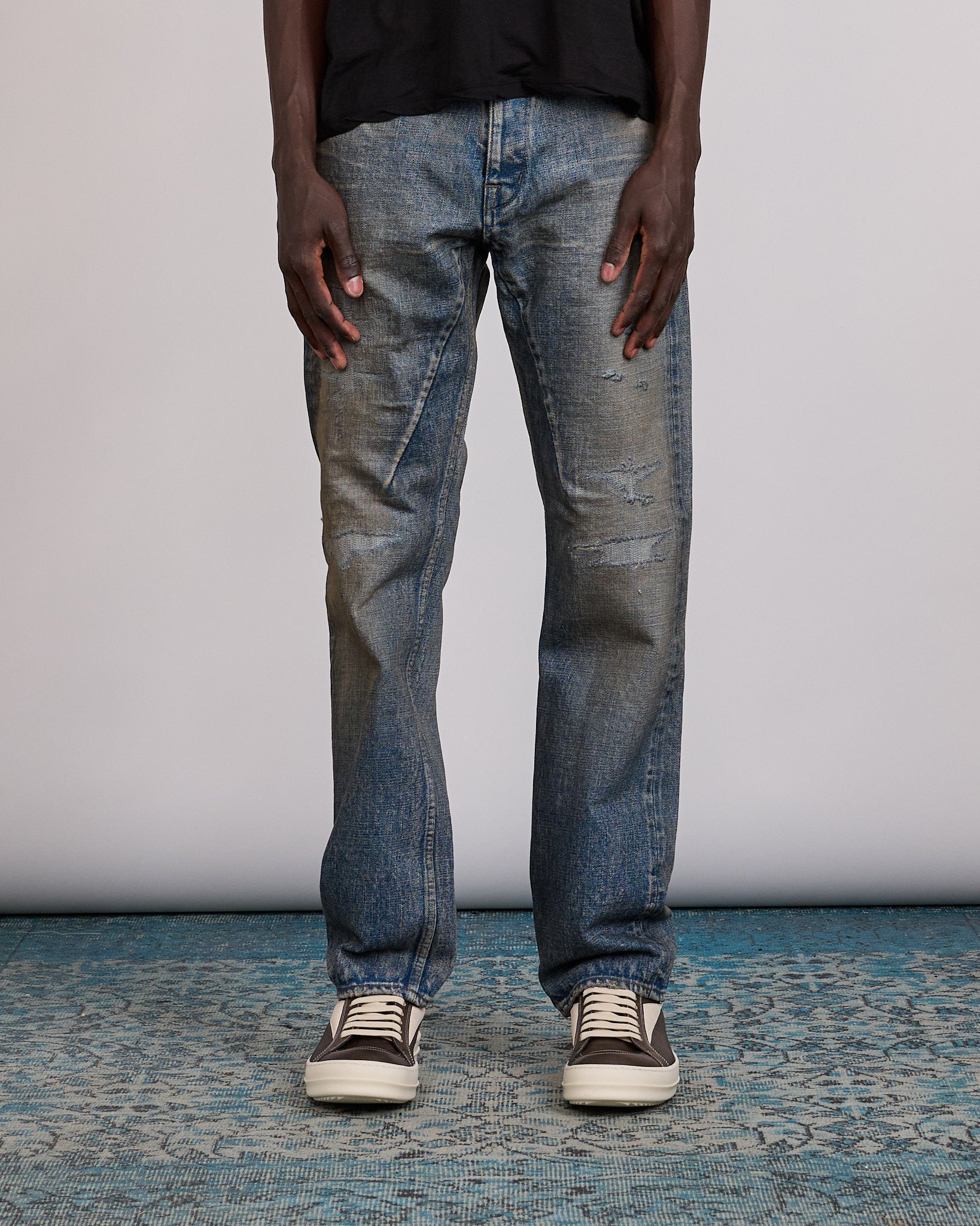 RICK OWENS DRKSHDW MIJ 커드 진 16.5oz 크리스트 워시