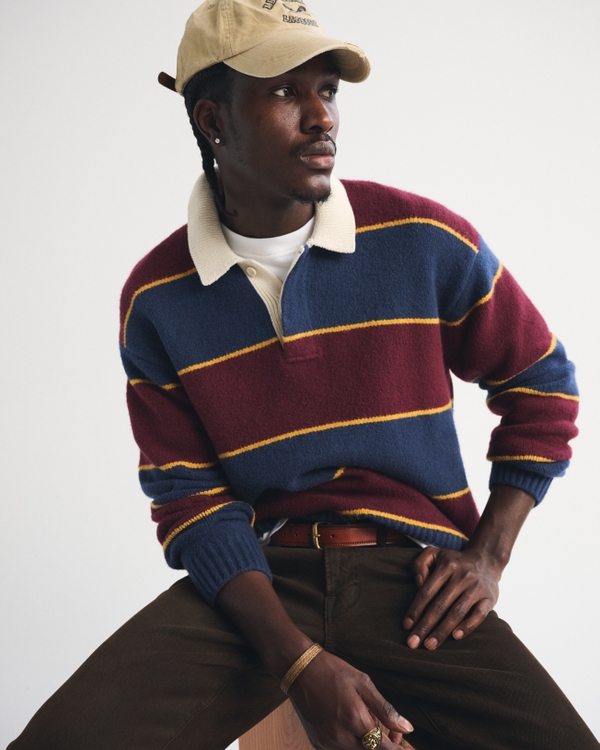 Abercrombie & Fitch 러그비 스웨터 폴로