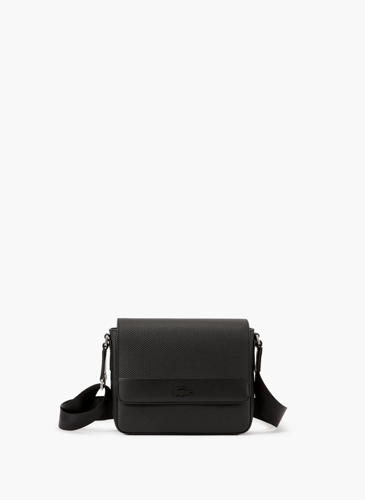 LACOSTE ブラック ショルダーバッグ　正規品 가죽 텍스처 숄더백 NH5262CE 000 | Lacoste | 페칭 FETCHING