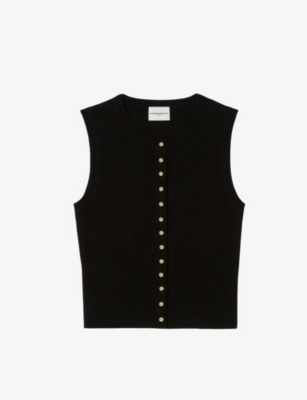 Claudie Pierlot  버튼업 니트 울 탑