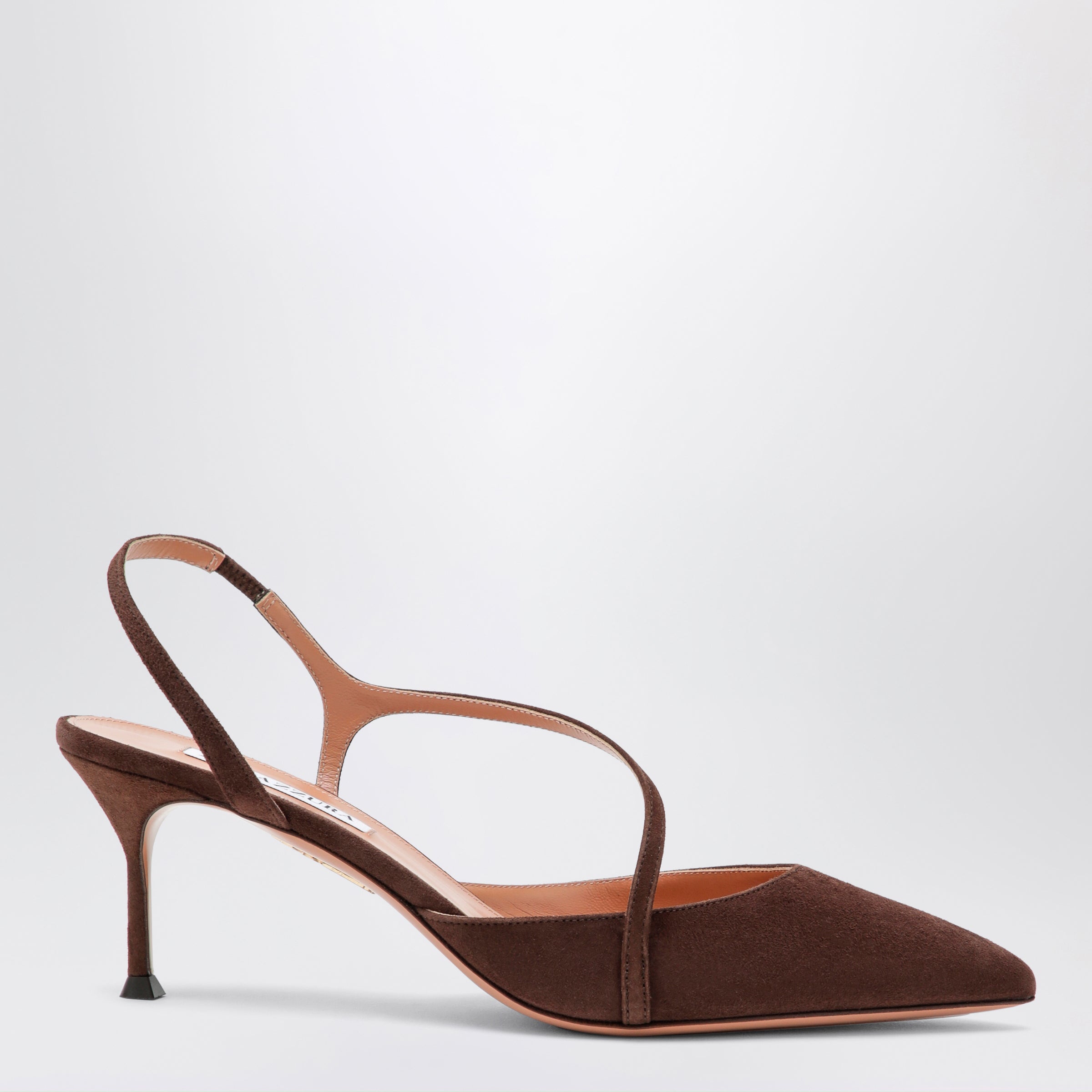 AQUAZZURA 아쿠아주라 에스프레소 다이너스티 스웨이드 미니 펌프스