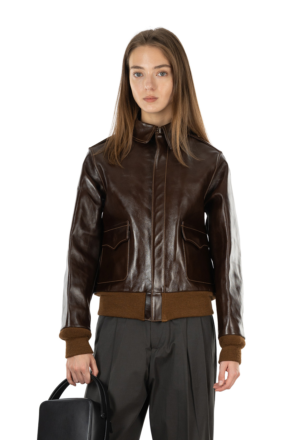 BUZZ RICKSON'S A-2 러프 웨어 가죽 비행 자켓