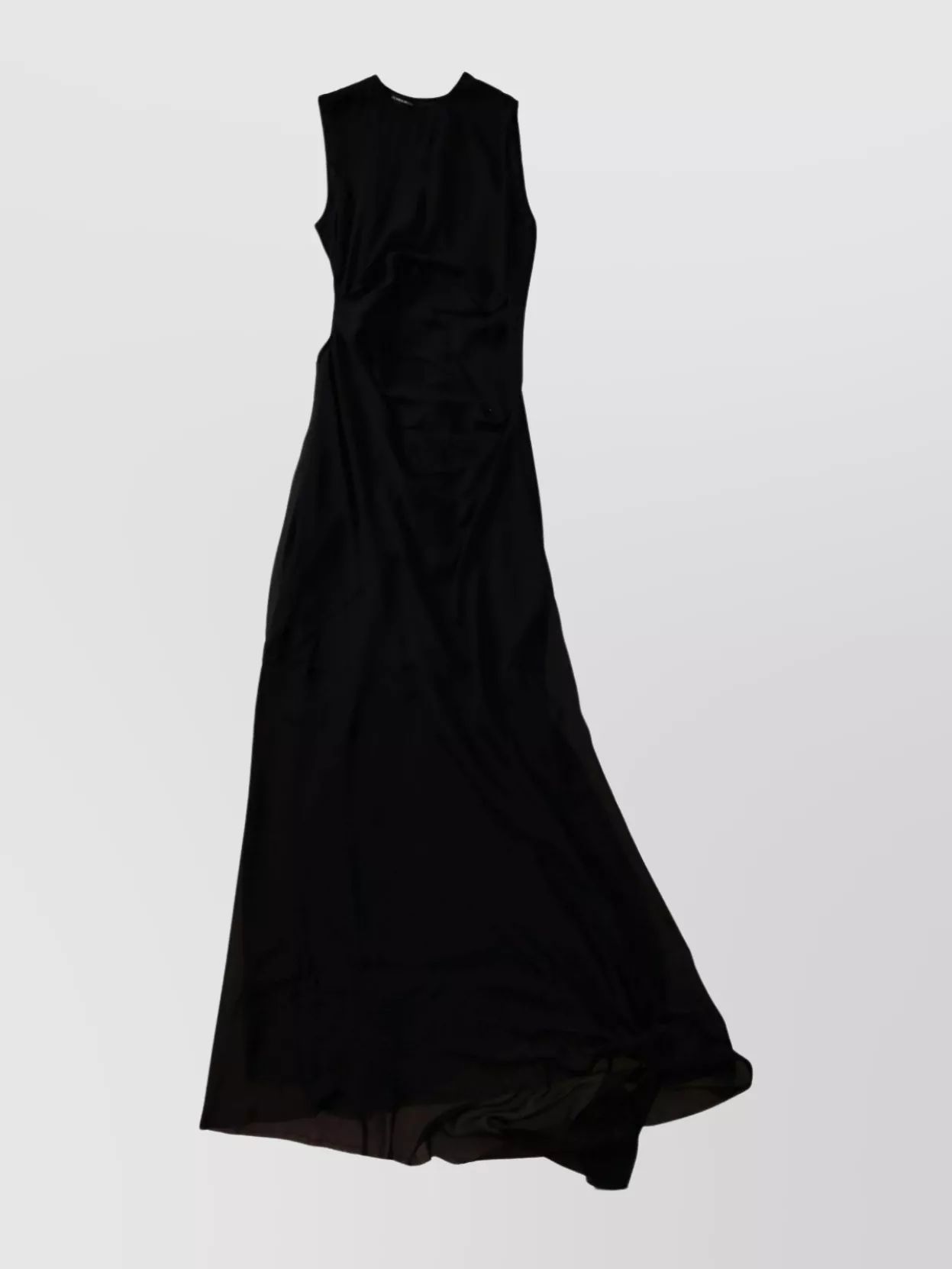 Ann Demeulemeester 실크 비대칭 민소매 맥시 드레스