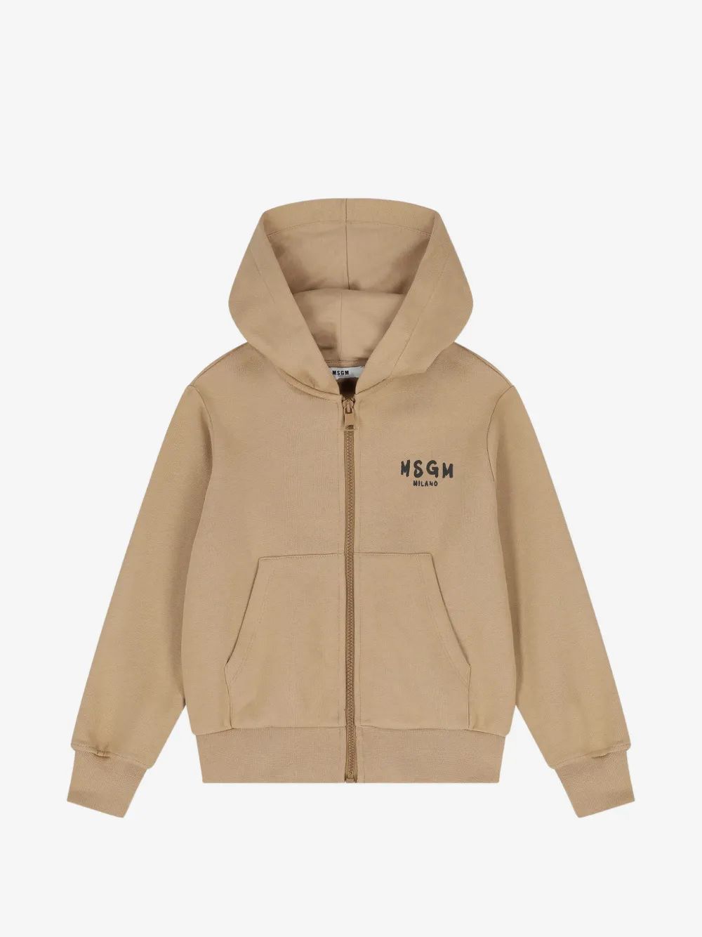 MSGM Kids 로고 프린트 집업 후드