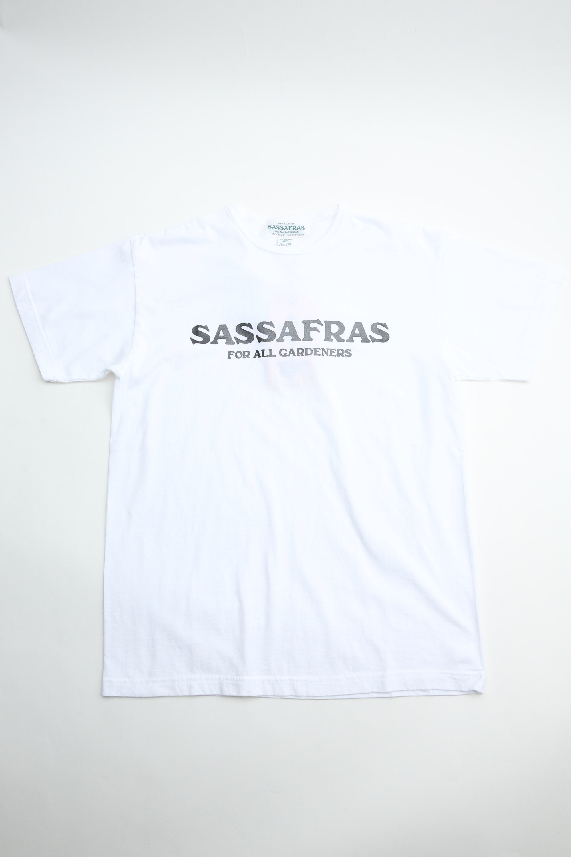 SASSAFRAS 반팔 티셔츠 1/2 싱글 원사 면