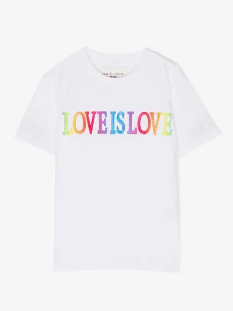 Alberta Ferretti Kids 로고 프린트 면 티셔츠