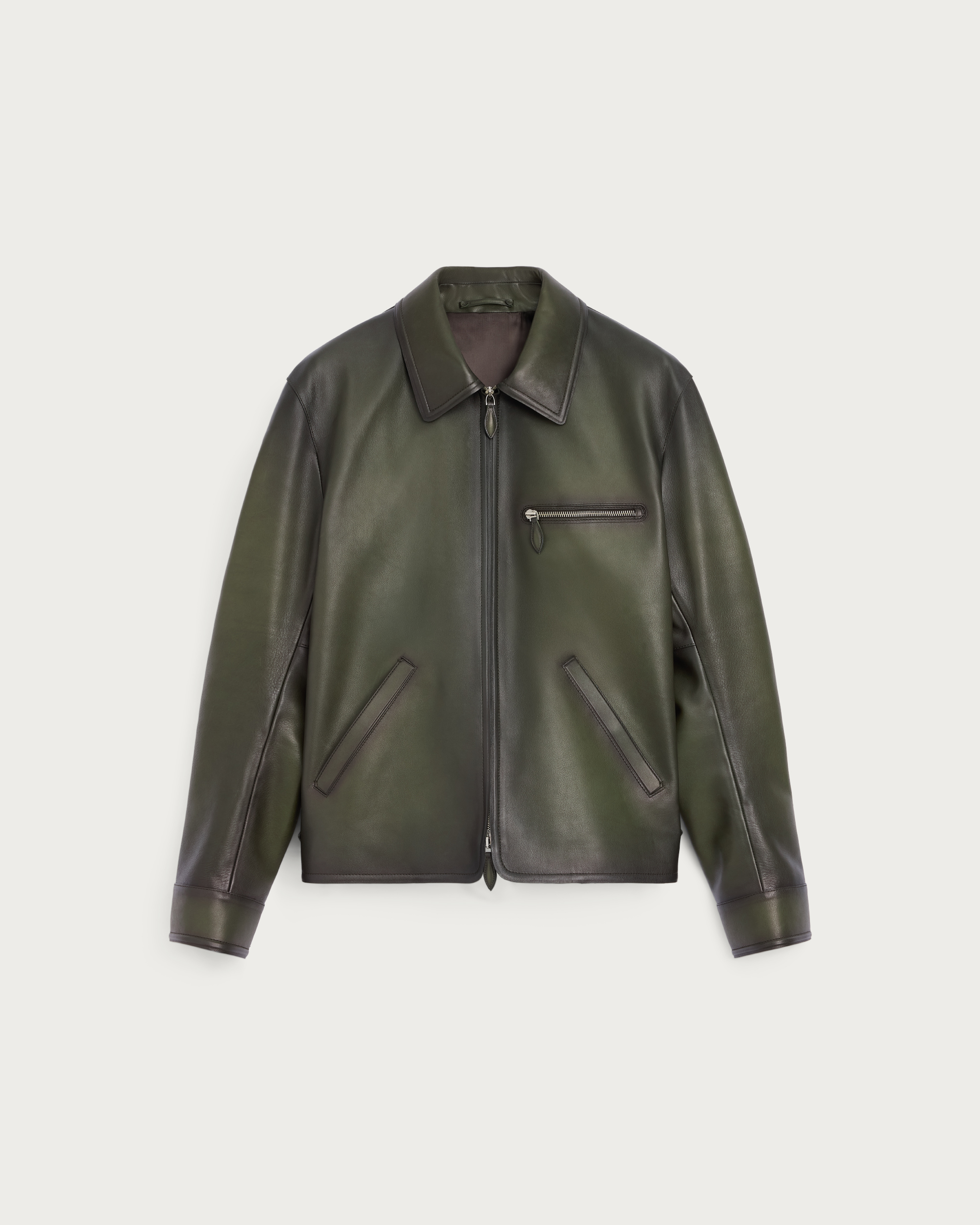 BERLUTI 레더 파티나 블루종