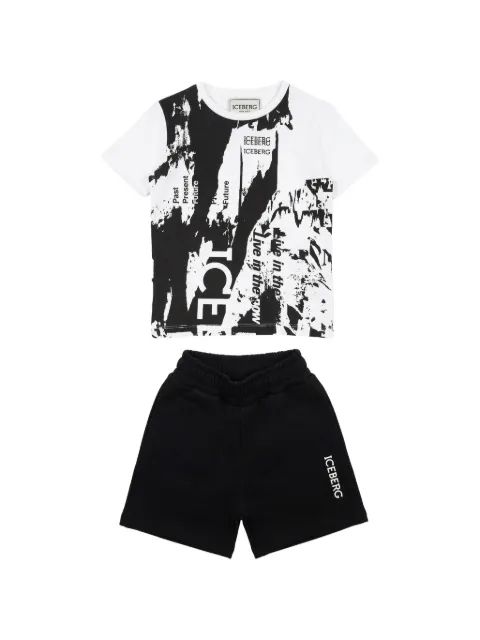 Iceberg Kids 그래픽 프린트 반바지 세트