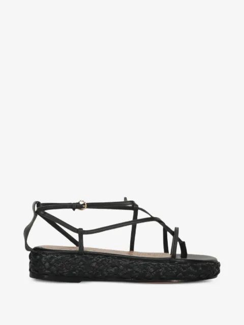 RED VALENTINO 브레이드 솔 케이지 스트랩 샌들