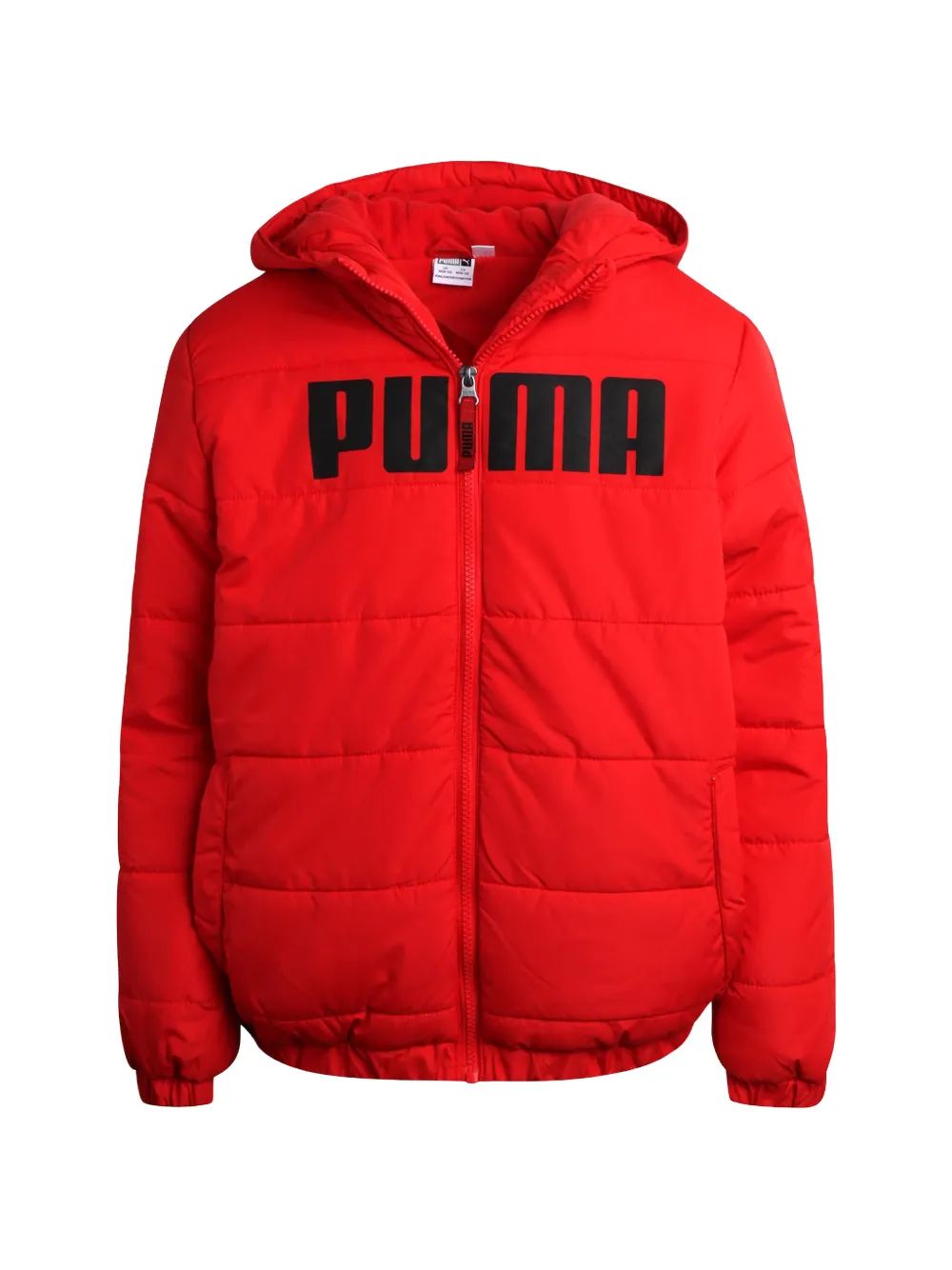 Puma Kids 버블 퀼팅 로고 프린트 자켓